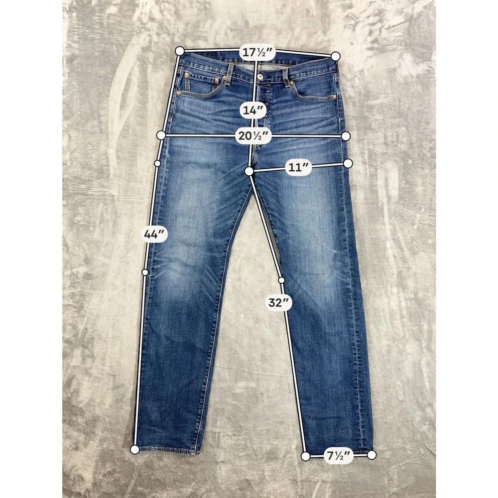 Levi's 501 Original Fit Jeans Men's Size 33x34 Blue Medium Wash Denim Pants